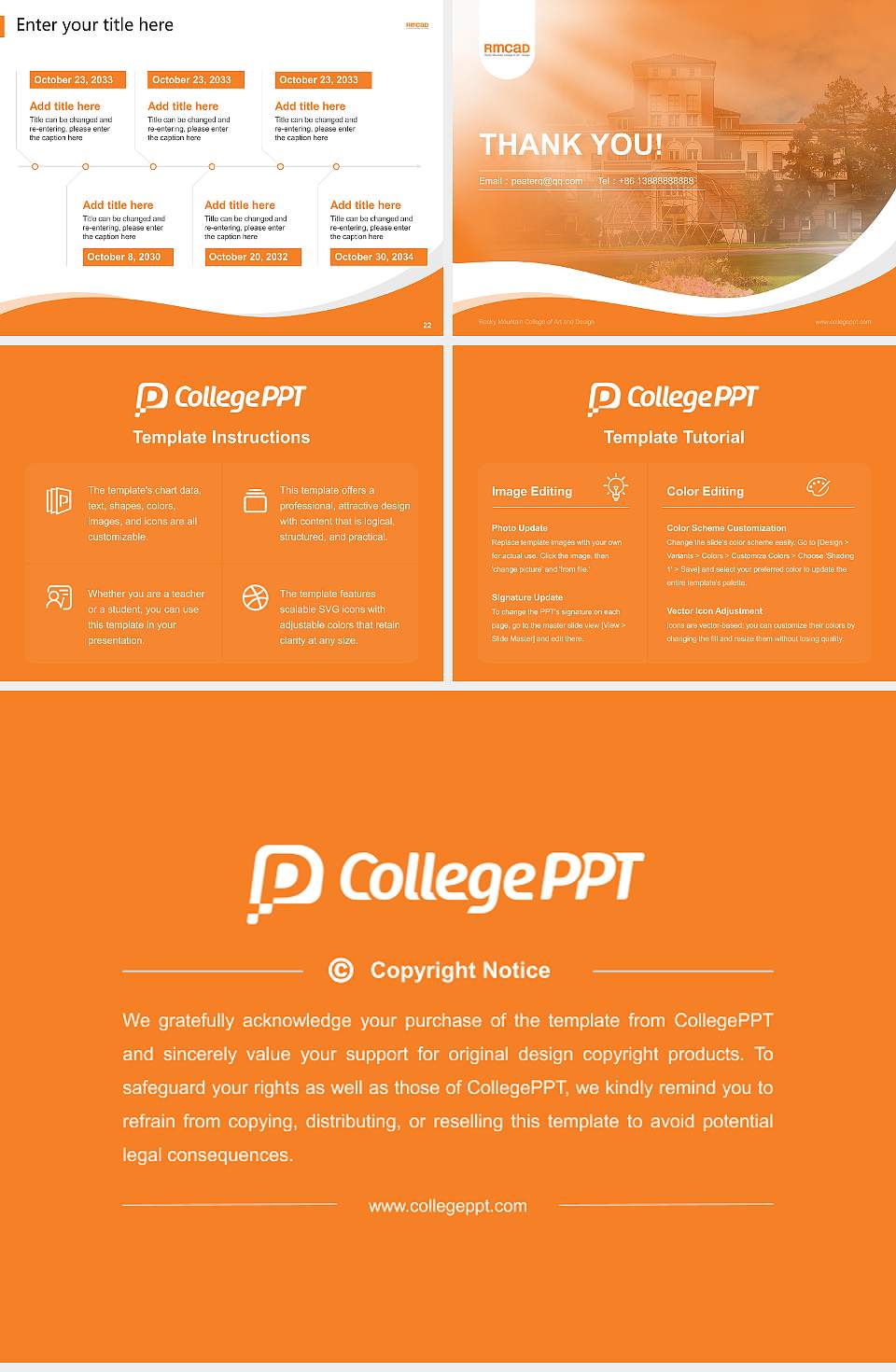 Rocky Mountain College of Art and Design Lecture Sharing and Networking Event PPT Template4:3 ratio PPT effect preview image4