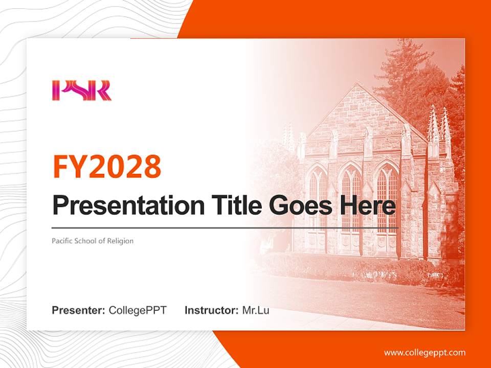 Pacific School of Religion Academic Presentation/Research Findings Report PPT Template4:3 ratio PPT effect preview image5