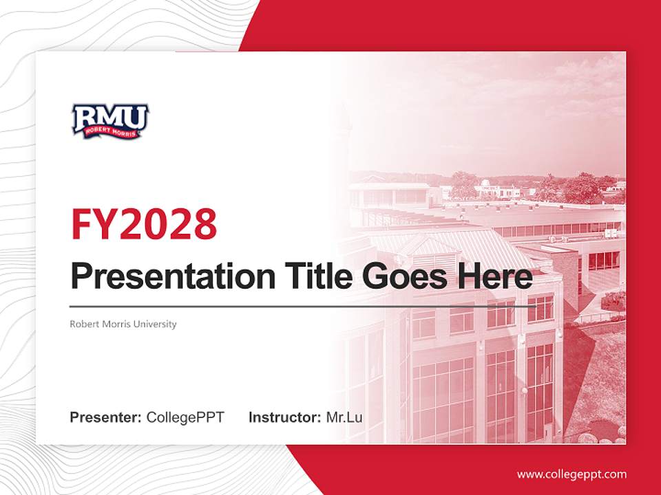 Robert Morris University Academic Presentation/Research Findings Report PPT Template4:3 ratio PPT effect preview image5