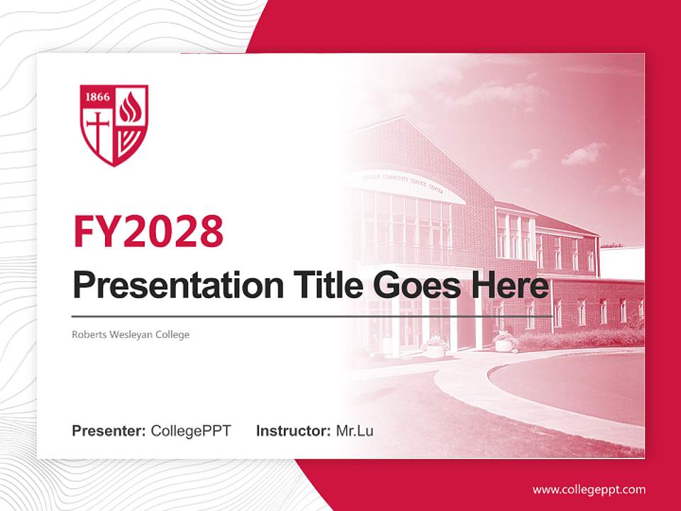Roberts Wesleyan College Academic Presentation/Research Findings Report PPT Template4:3 ratio PPT effect preview image5