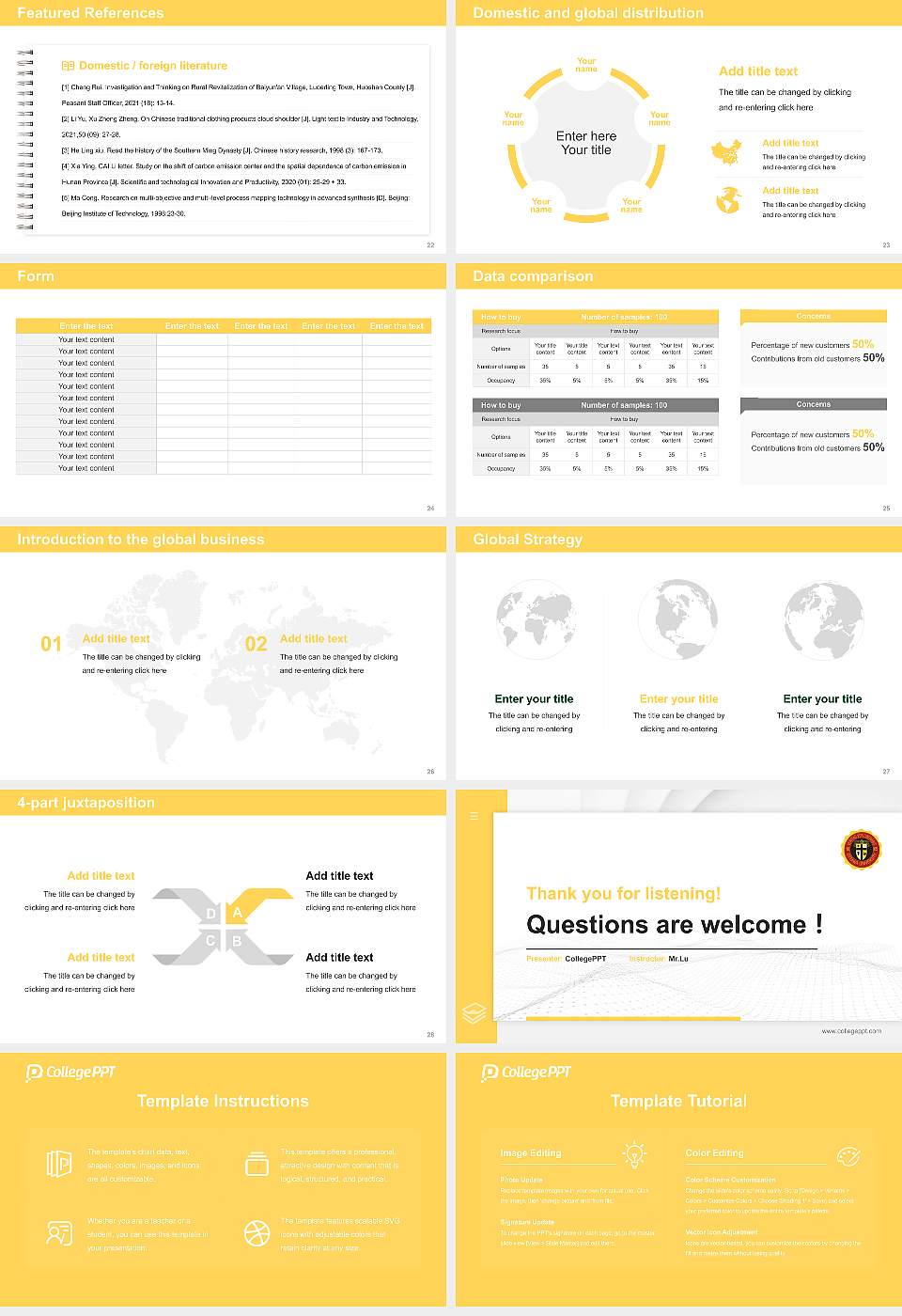 Ottawa University-Milwaukee Thesis Proposal/Graduation Defense PPT Template16:9 ratio PPT effect preview image4