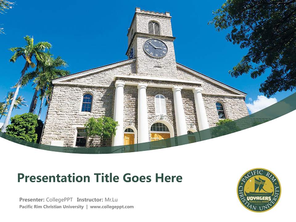 Pacific Rim Christian University Course/Courseware Creation PPT Template4:3 ratio PPT effect preview image5