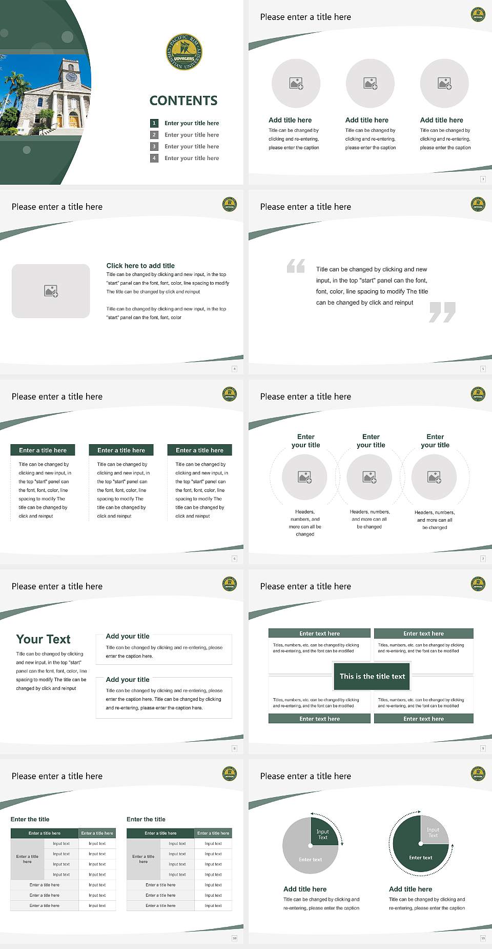 Pacific Rim Christian University Course/Courseware Creation PPT Template4:3 ratio PPT effect preview image2