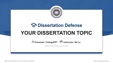 Patrick Henry College Graduation Thesis Defense PPT Template