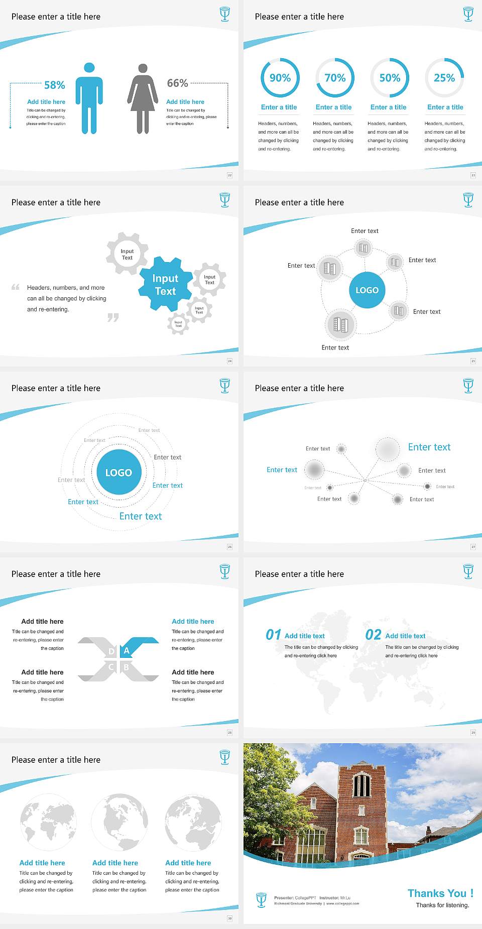 Richmont Graduate University Course/Courseware Creation PPT Template4:3 ratio PPT effect preview image4