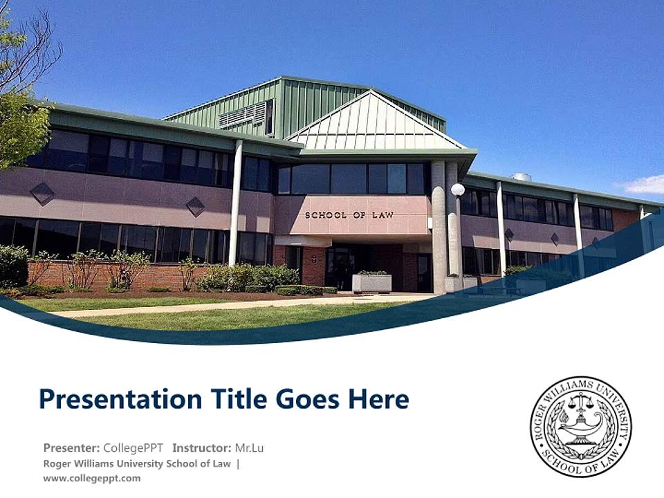 Roger Williams University School of Law Course/Courseware Creation PPT Template4:3 ratio PPT effect preview image5