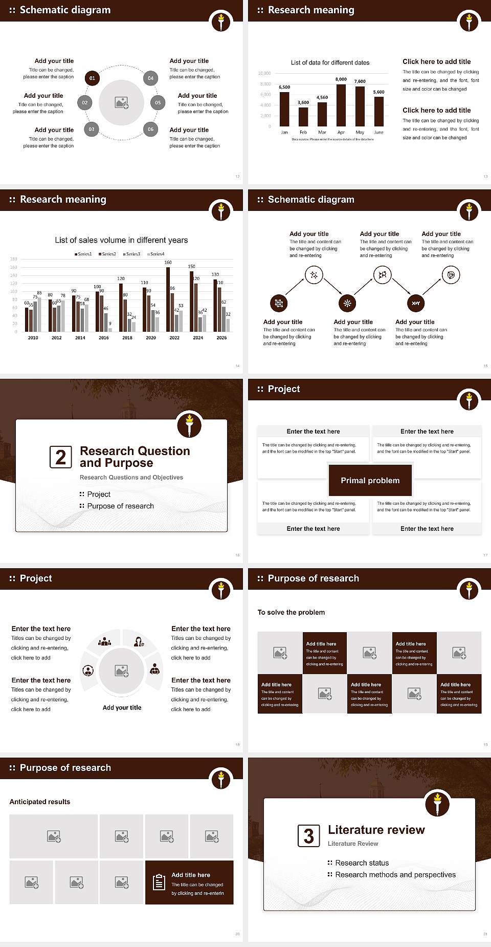 Rowan University Graduation Thesis Defense PPT Template4:3 ratio PPT effect preview image3