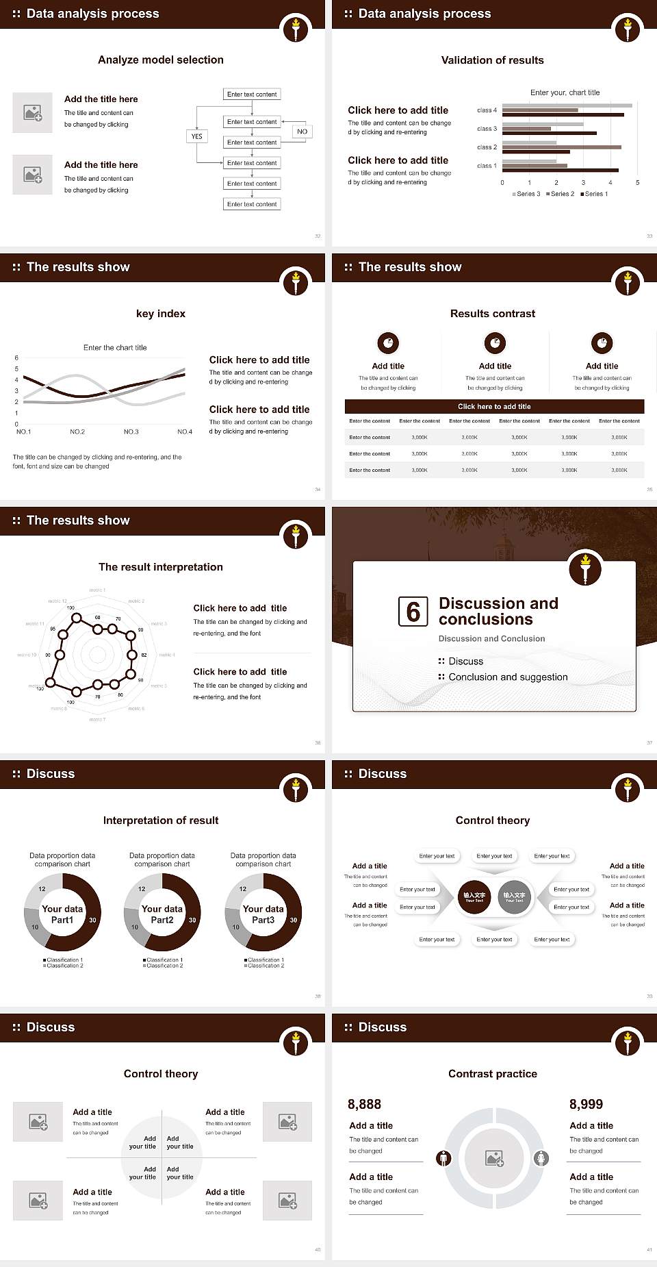 Rowan University Graduation Thesis Defense PPT Template4:3 ratio PPT effect preview image5