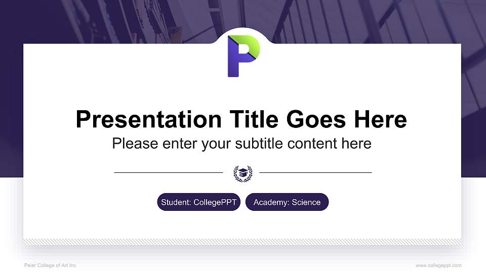 Paier College of Art Inc National Scholarship Defense PPT Template16:9 ratio PPT effect preview image