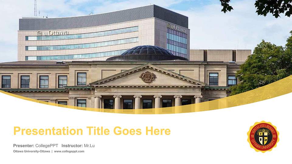 Ottawa University-Ottawa Course/Courseware Creation PPT Template16:9 ratio PPT effect preview image