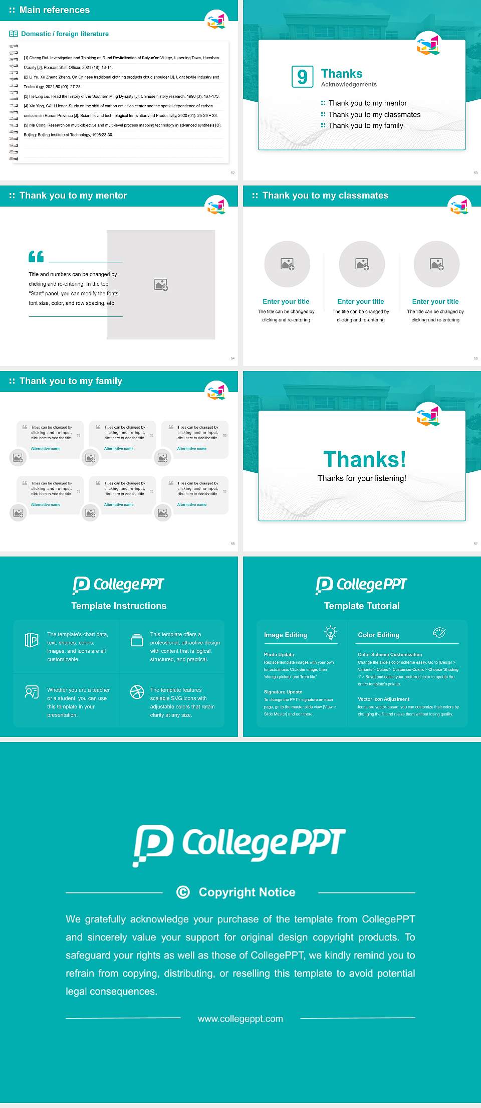 Ringling College of Art and Design Graduation Thesis Defense PPT Template4:3 ratio PPT effect preview image7