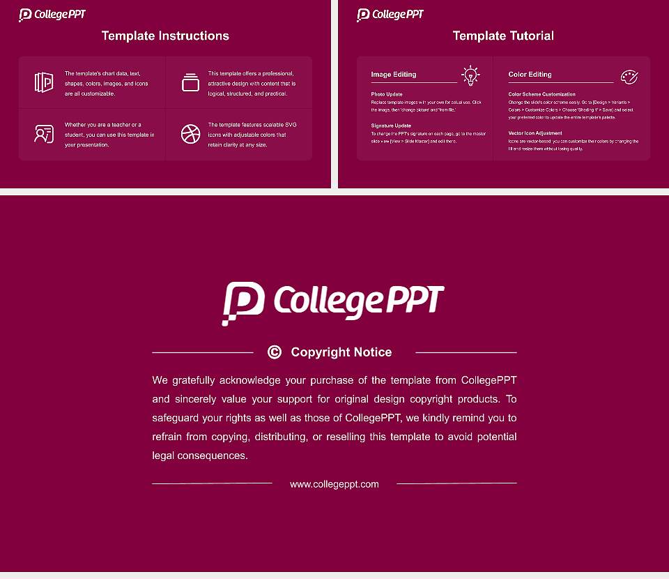 Roanoke College Course/Courseware Creation PPT Template16:9 ratio PPT effect preview image5