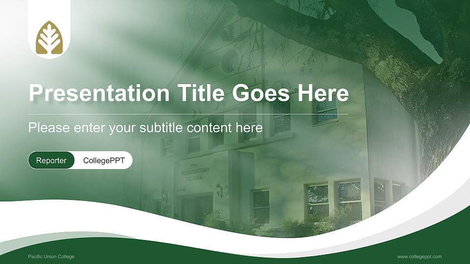 Pacific Union College Lecture Sharing and Networking Event PPT Template16:9 ratio PPT effect preview image