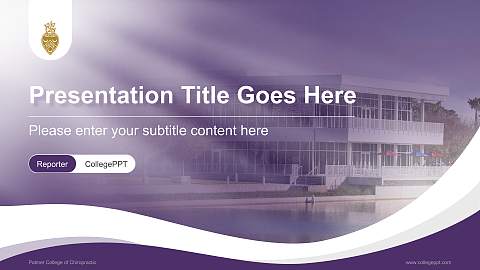 Palmer College of Chiropractic Lecture Sharing and Networking Event PPT Template