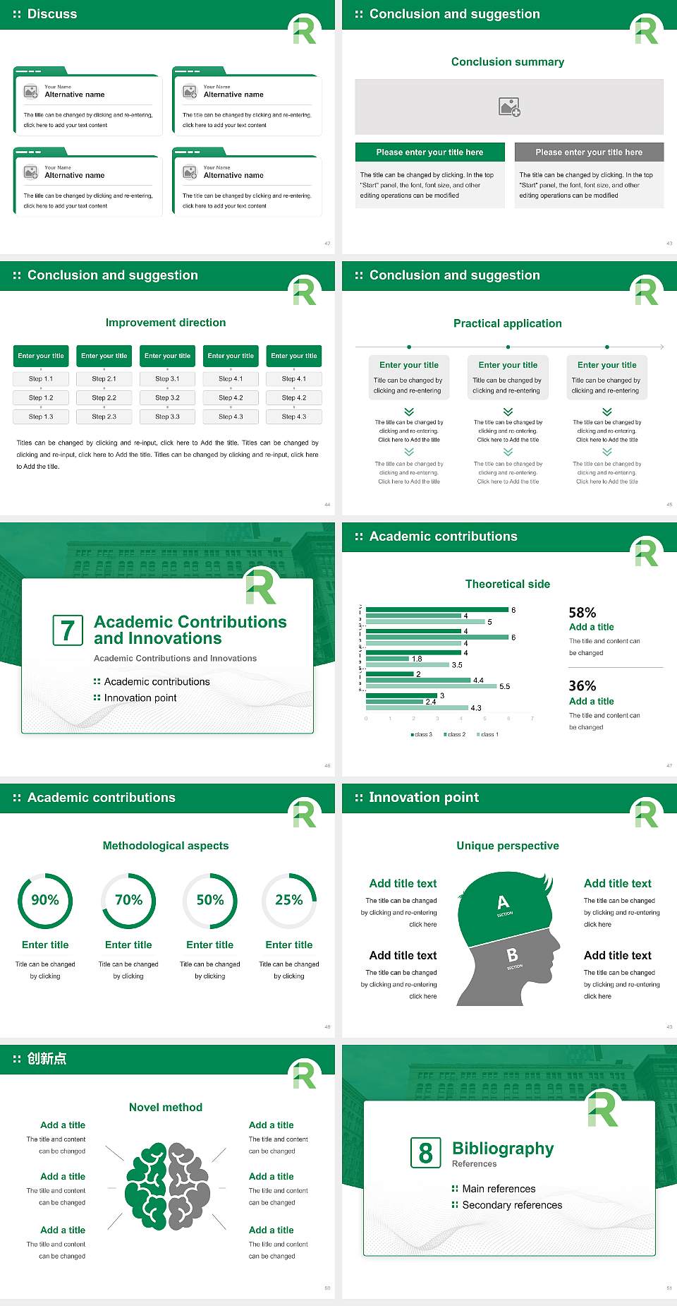 Roosevelt University Graduation Thesis Defense PPT Template4:3 ratio PPT effect preview image6