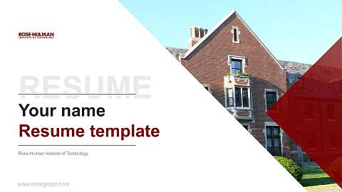 Rose-Hulman Institute of Technology Resume PPT Template