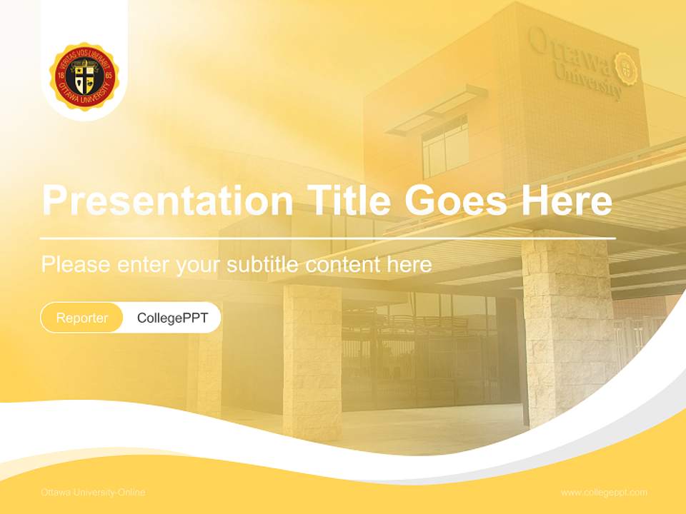 Ottawa University-Online Lecture Sharing and Networking Event PPT Template4:3 ratio PPT effect preview image4