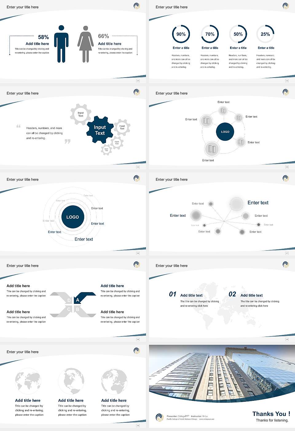 Pacific College of Health Science-Chicago Course/Courseware Creation PPT Template16:9 ratio PPT effect preview image4