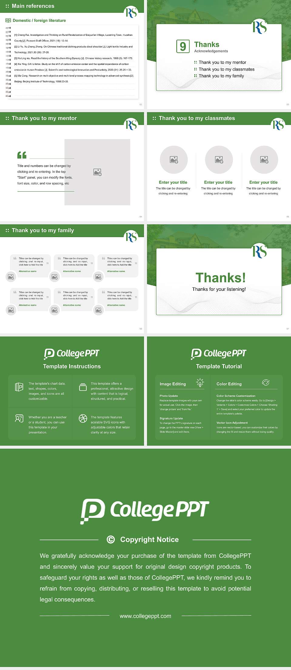 Russell Sage College Graduation Thesis Defense PPT Template4:3 ratio PPT effect preview image7