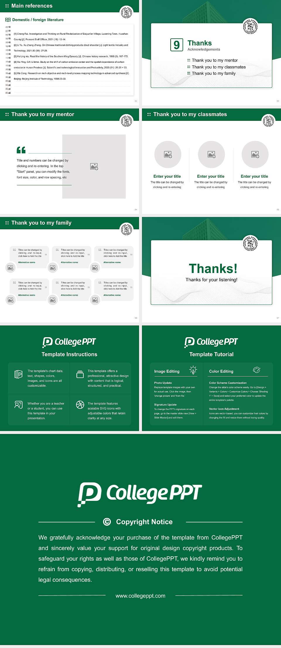 Pacific States University Graduation Thesis Defense PPT Template4:3 ratio PPT effect preview image7