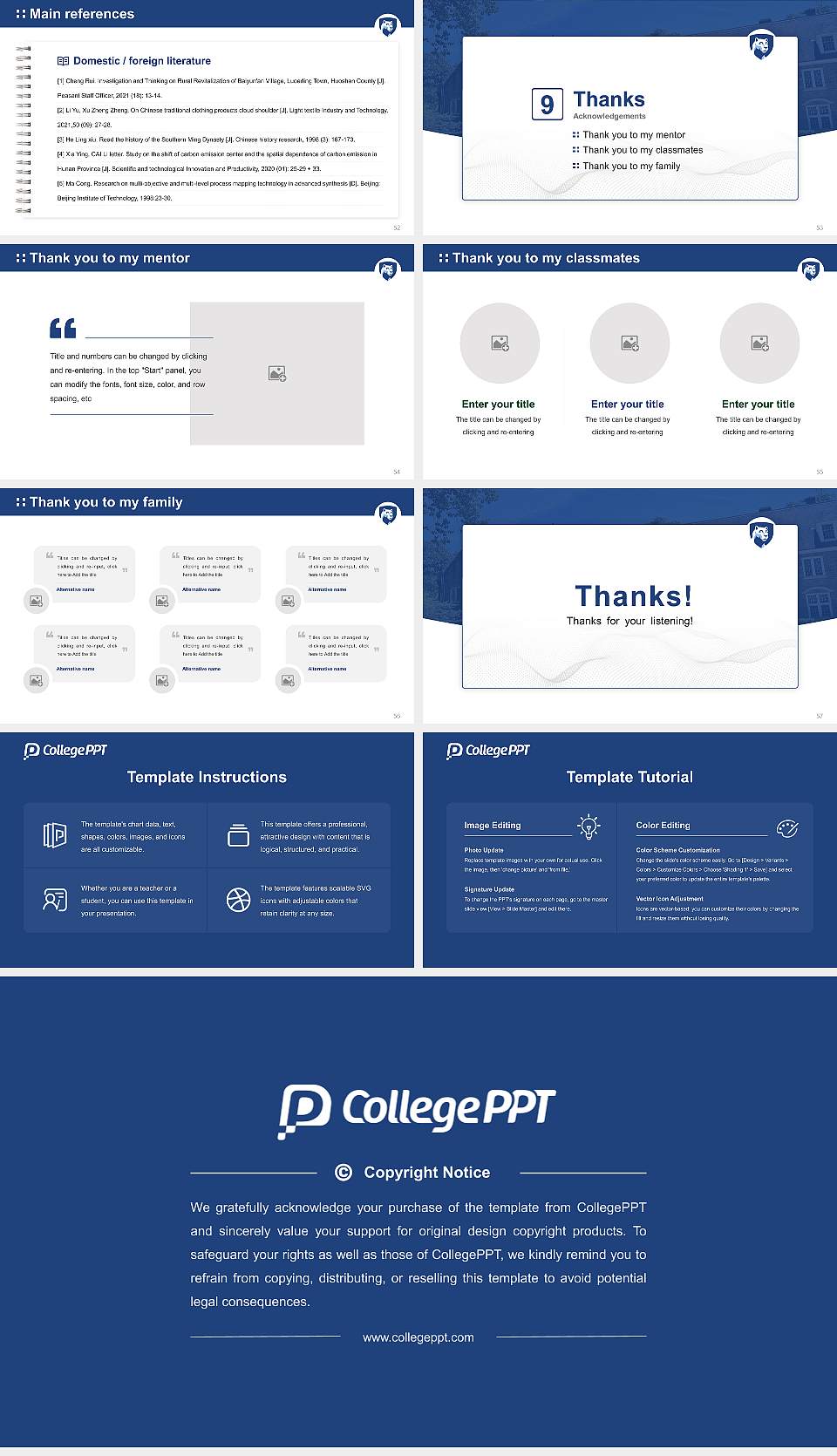 Pennsylvania State University-Penn State Abington Graduation Thesis Defense PPT Template16:9 ratio PPT effect preview image7