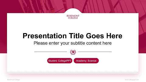 Rosemont College National Scholarship Defense PPT Template