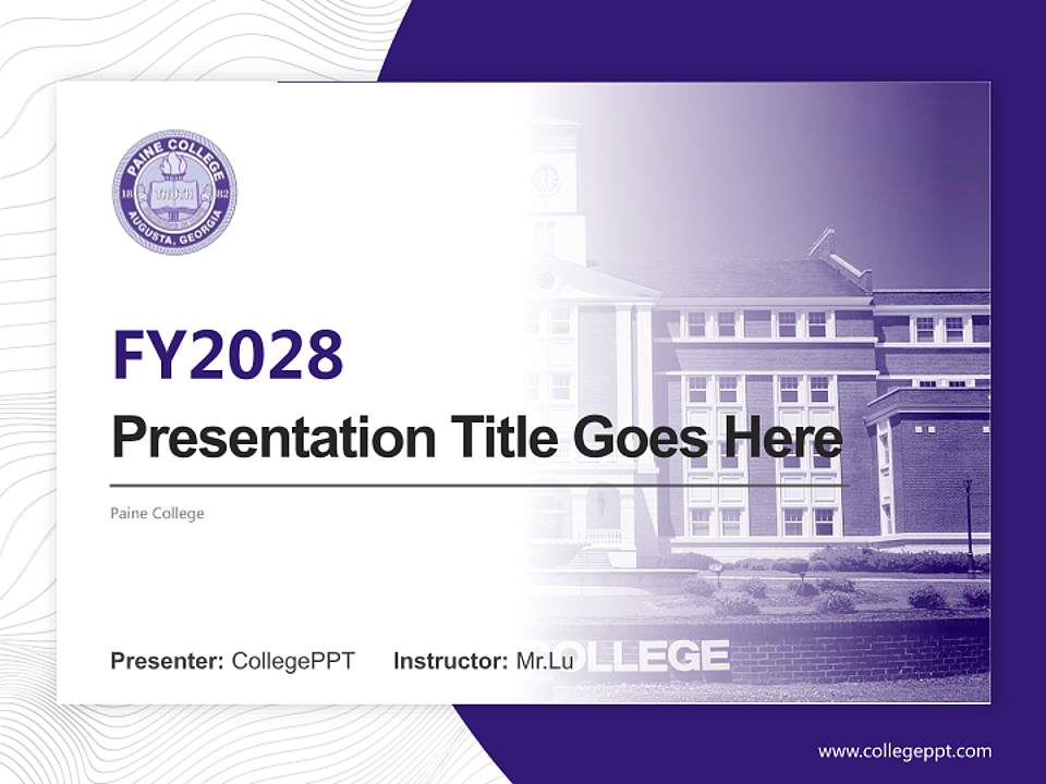 Paine College Academic Presentation/Research Findings Report PPT Template4:3 ratio PPT effect preview image5