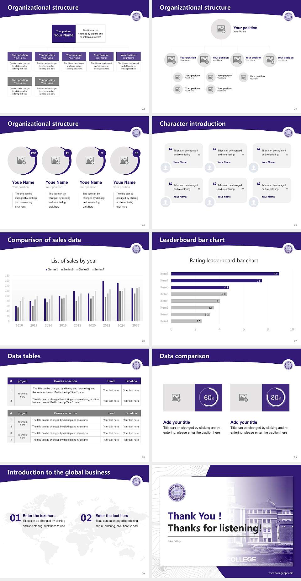 Paine College Academic Presentation/Research Findings Report PPT Template4:3 ratio PPT effect preview image4