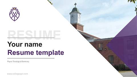 Payne Theological Seminary Resume PPT Template