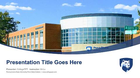 Pennsylvania State University-Penn State Dubois Course/Courseware Creation PPT Template