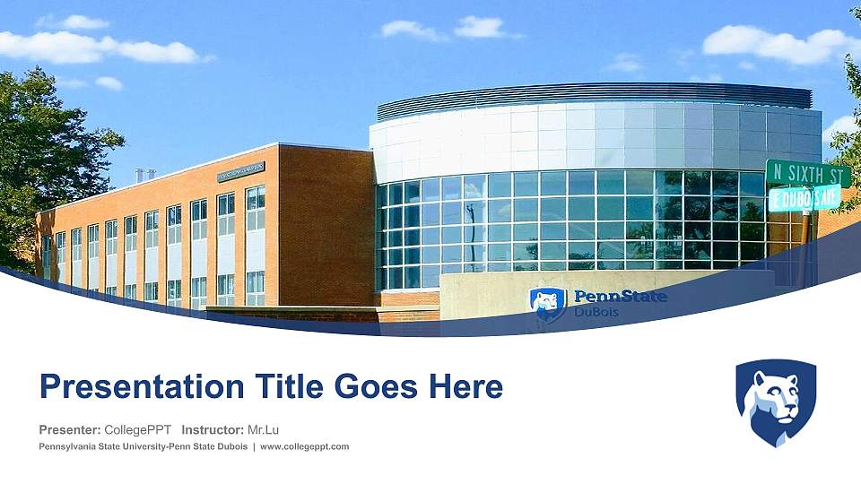 Pennsylvania State University-Penn State Dubois Course/Courseware Creation PPT Template16:9 ratio PPT effect preview image