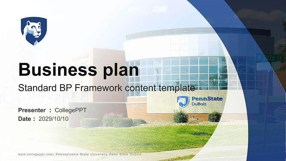 Pennsylvania State University-Penn State Dubois Competition/Entrepreneurship Contest PPT Template16:9 ratio PPT effect preview image