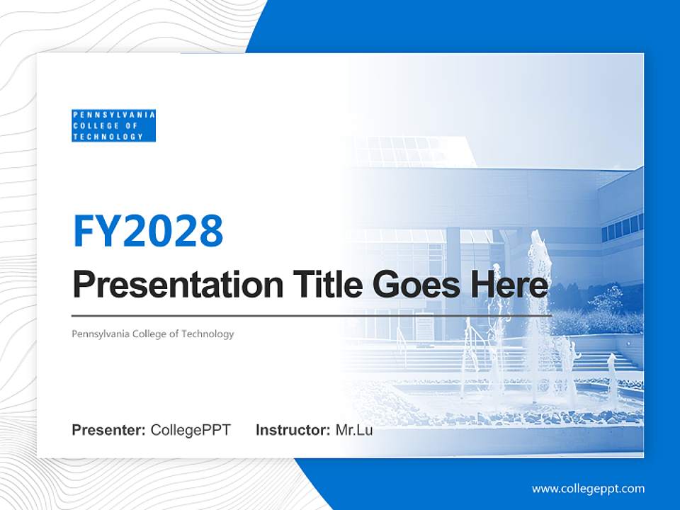 Pennsylvania College of Technology Academic Presentation/Research Findings Report PPT Template4:3 ratio PPT effect preview image5