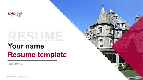 Rosemont College Resume PPT Template