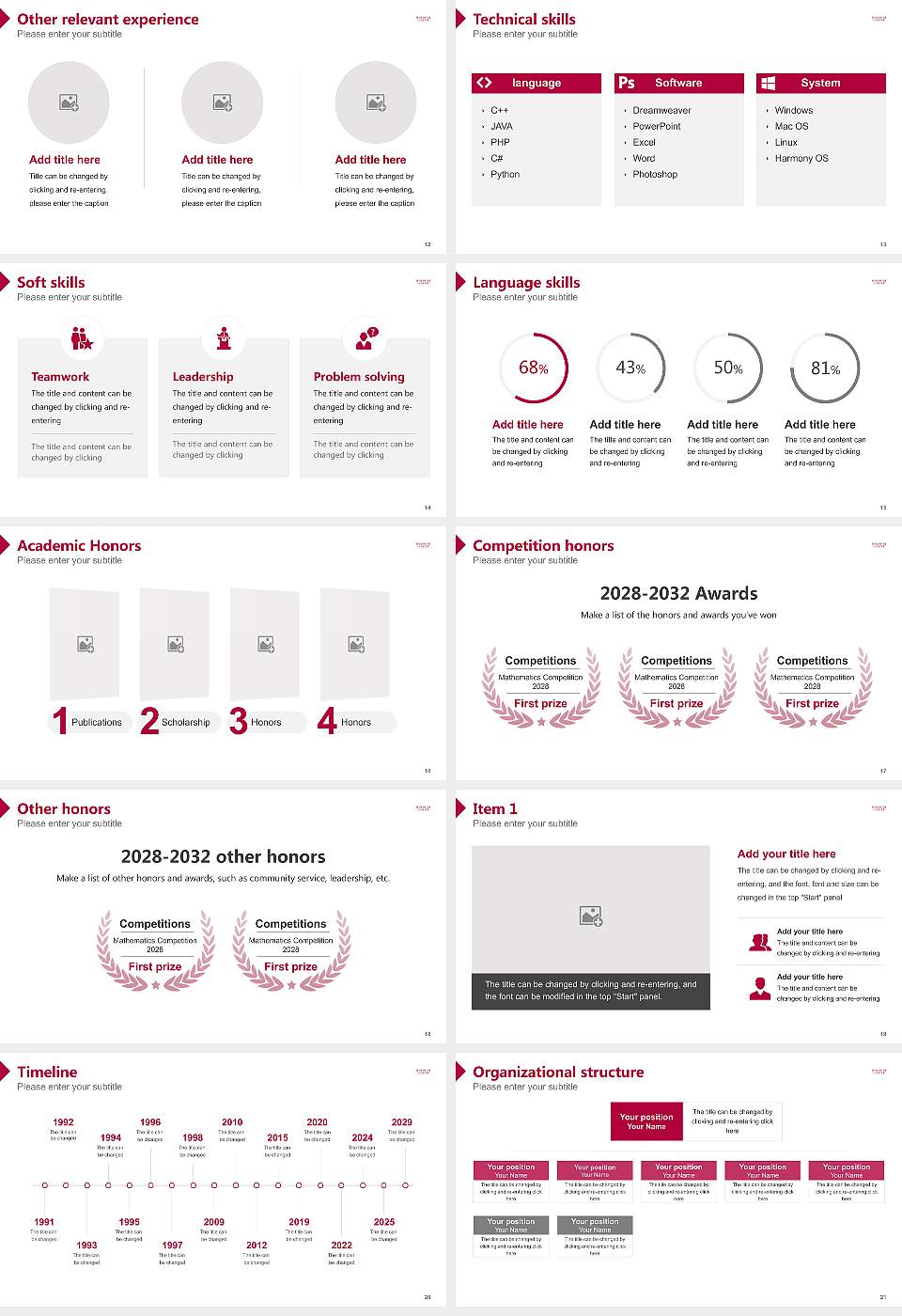 Rosemont College Resume PPT Template16:9 ratio PPT effect preview image3