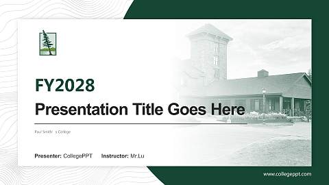 Paul Smith’s College Academic Presentation/Research Findings Report PPT Template