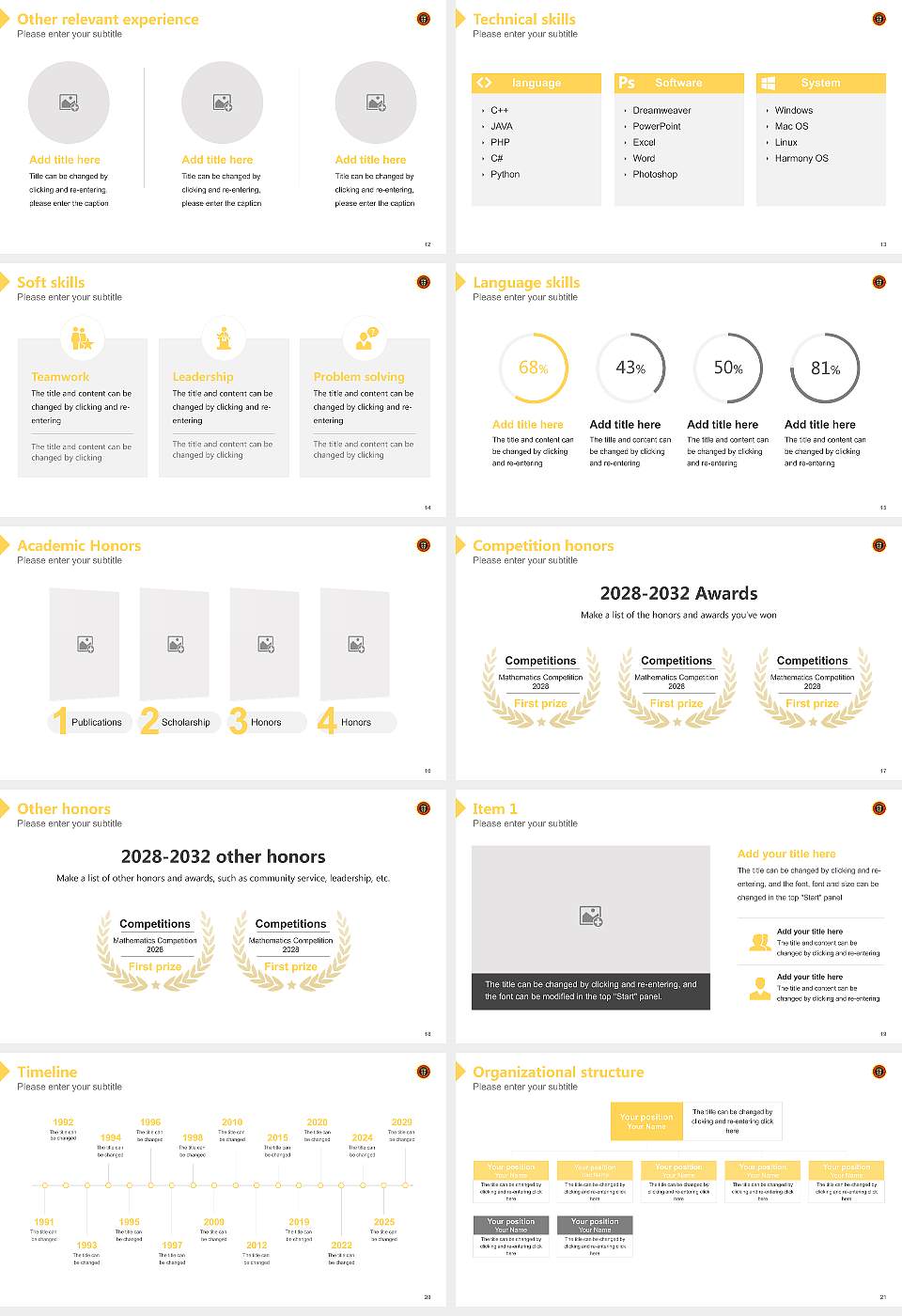 Ottawa University-Kansas City Resume PPT Template16:9 ratio PPT effect preview image3