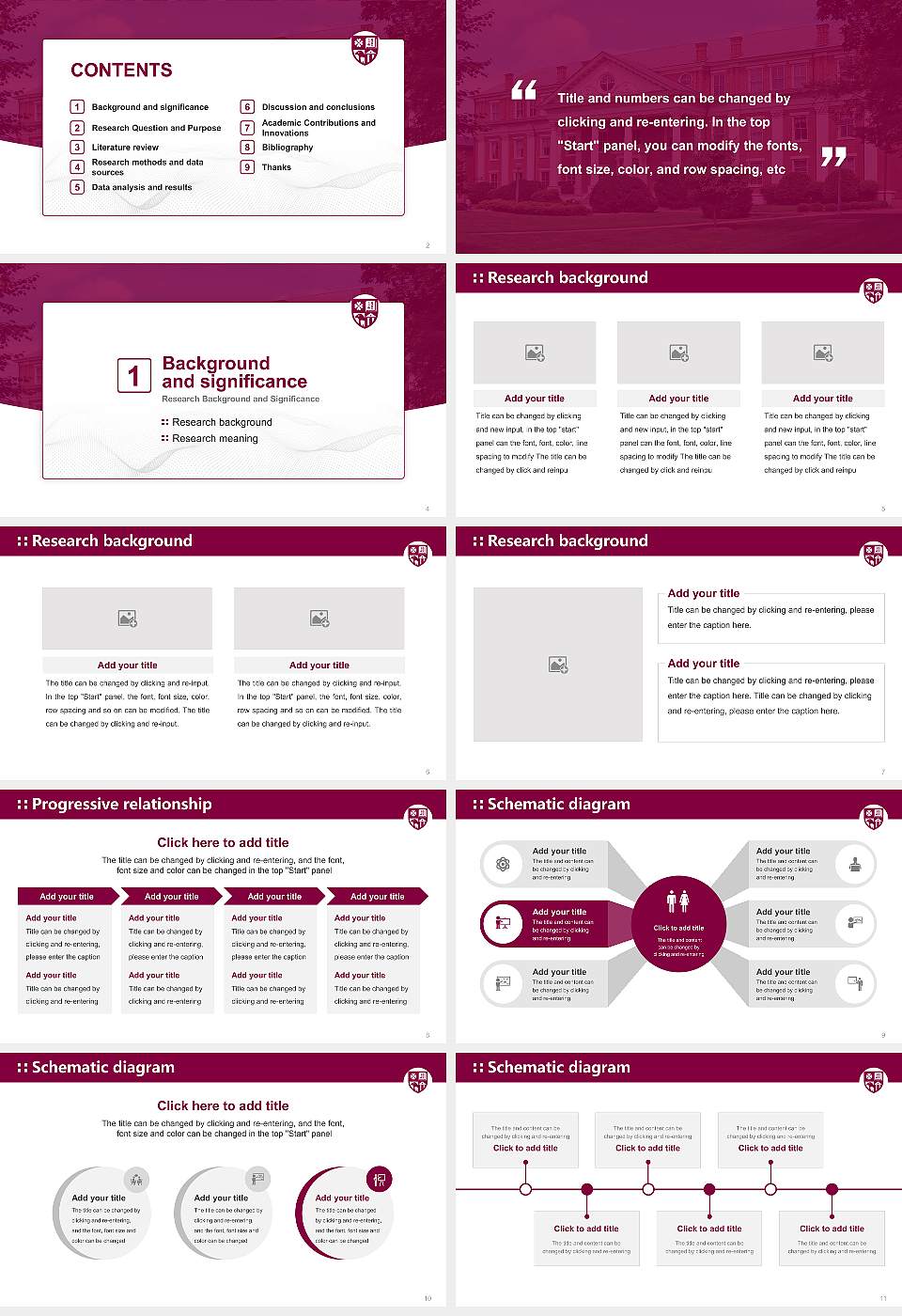 Roanoke College Graduation Thesis Defense PPT Template16:9 ratio PPT effect preview image2