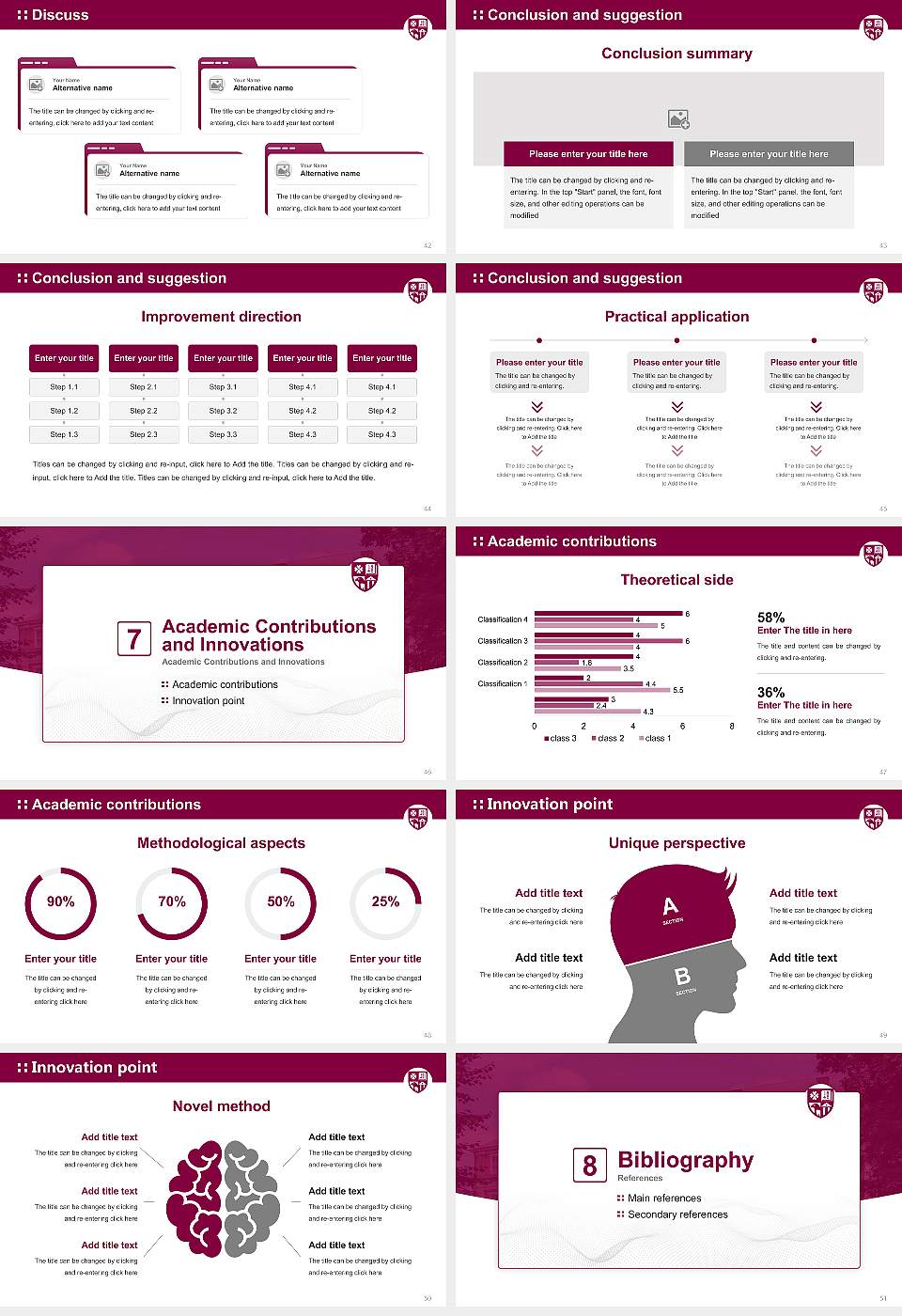 Roanoke College Graduation Thesis Defense PPT Template16:9 ratio PPT effect preview image6