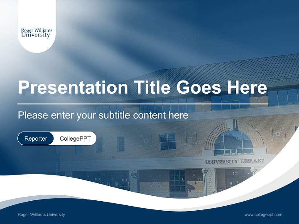 Roger Williams University Lecture Sharing and Networking Event PPT Template4:3 ratio PPT effect preview image4