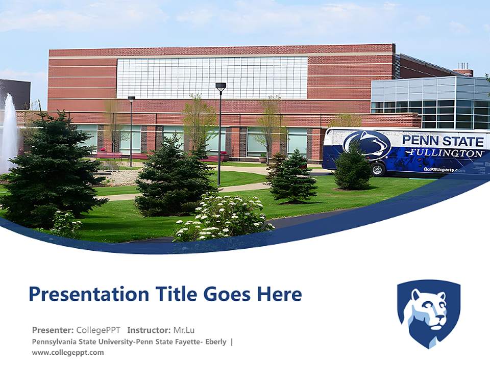 Pennsylvania State University-Penn State Fayette- Eberly Course/Courseware Creation PPT Template4:3 ratio PPT effect preview image5