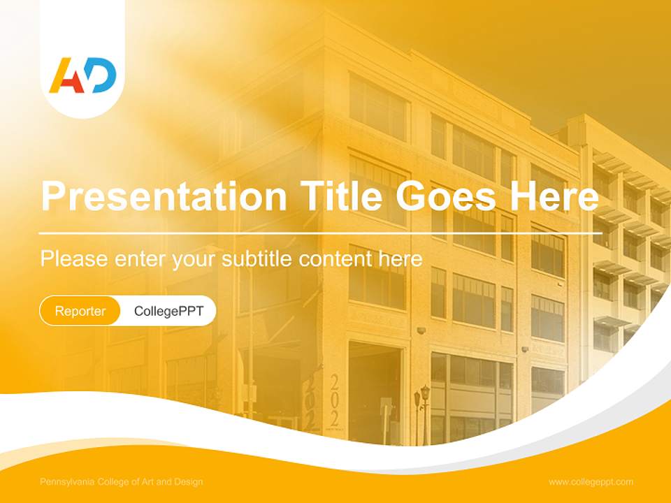 Pennsylvania College of Art and Design Lecture Sharing and Networking Event PPT Template4:3 ratio PPT effect preview image4