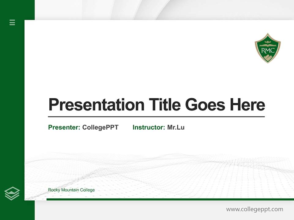 Rocky Mountain College Thesis Proposal/Graduation Defense PPT Template4:3 ratio PPT effect preview image5