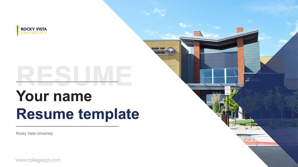Rocky Vista University Resume PPT Template16:9 ratio PPT effect preview image