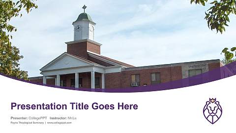 Payne Theological Seminary Course/Courseware Creation PPT Template