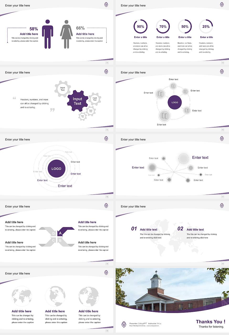 Payne Theological Seminary Course/Courseware Creation PPT Template16:9 ratio PPT effect preview image4