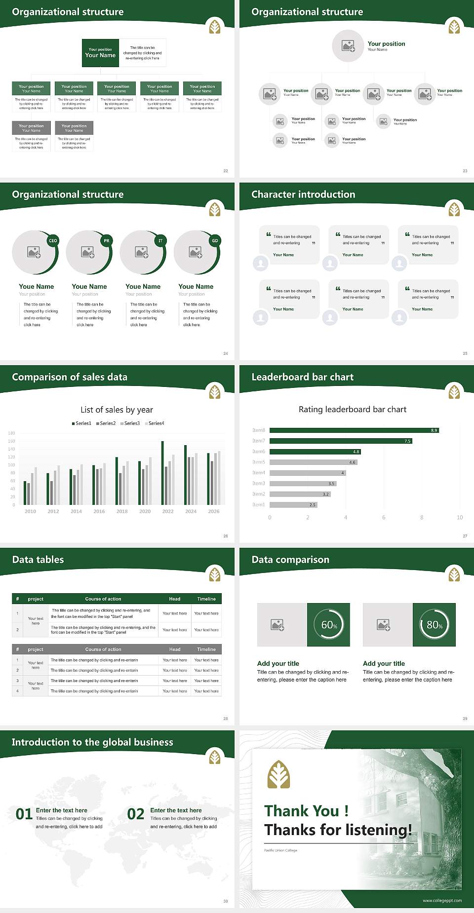 Pacific Union College Academic Presentation/Research Findings Report PPT Template4:3 ratio PPT effect preview image4