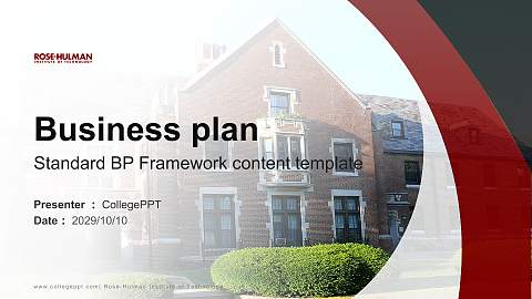 Rose-Hulman Institute of Technology Competition/Entrepreneurship Contest PPT Template