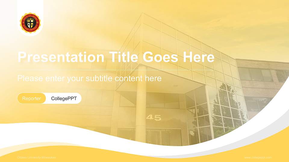 Ottawa University-Milwaukee Lecture Sharing and Networking Event PPT Template16:9 ratio PPT effect preview image