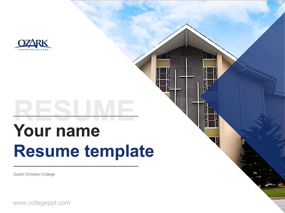 Ozark Christian College Resume PPT Template4:3 ratio PPT effect preview image5